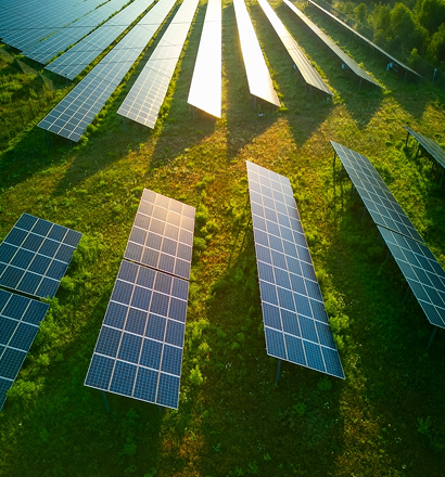 Solar panel field